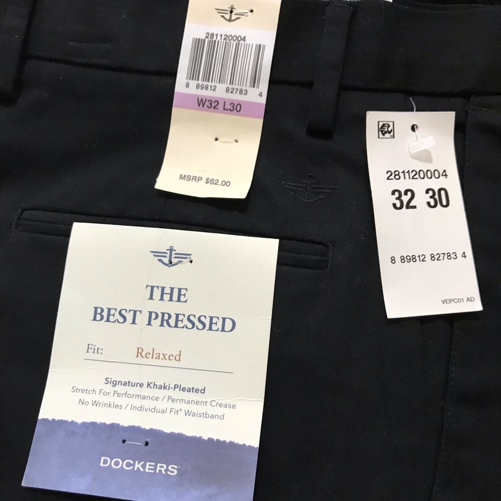 🆕 Mens Dockers pleated relaxed dress pants 32x30